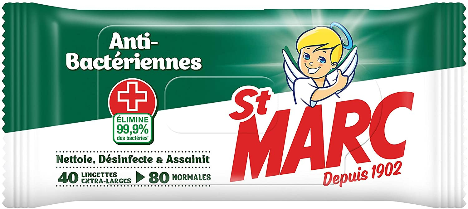 charme opraken Voorwaarden Desinfecterende doekjes St Marc - 40 Taballitas Beschadigde Verpakking